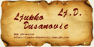 Ljupko Dušanović vizit kartica